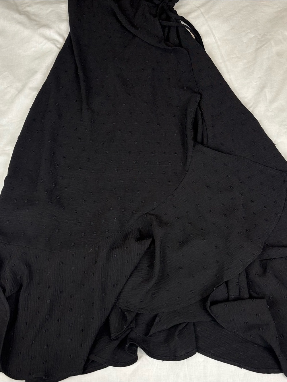 Pretty Garden Black Wrap Maxi Dress with Short Sleeves - Picture 3 of 8